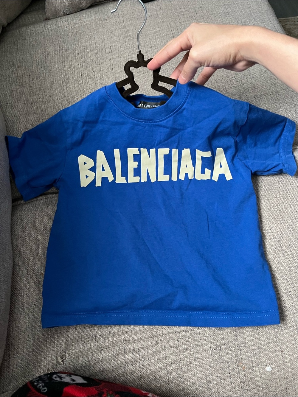 Balenciaga Kids Royal Blue Logo Tee